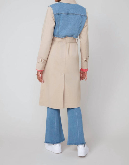 Renuar Gewebter Trenchcoat Beige Medium 4