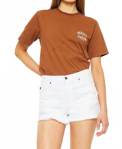 KanCan High Rise Denim Shorts White 30 2