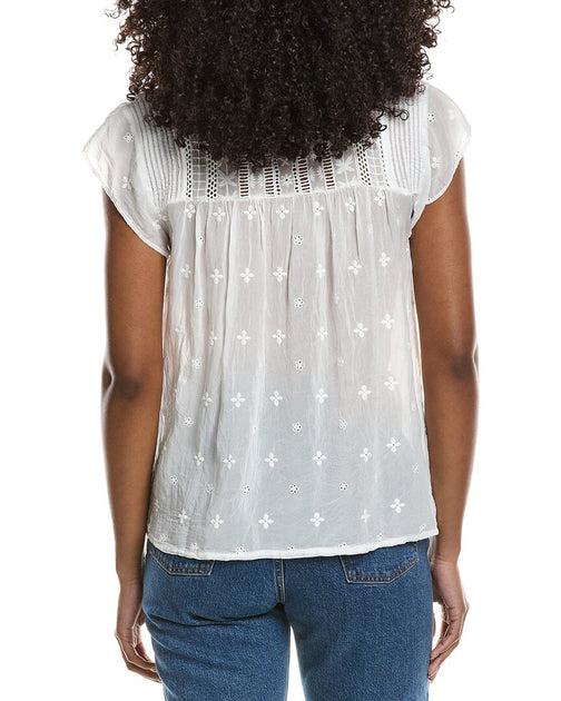 Johnny Was Tunara Blouse White XS 3