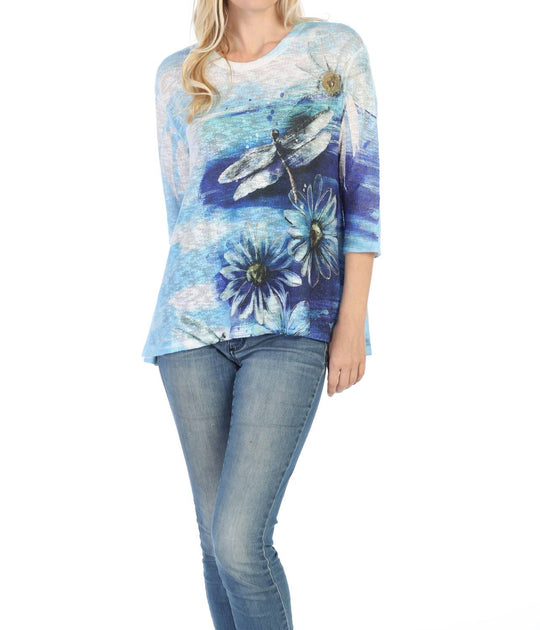 Jess & Jane Butterfly Top Blue Large 2