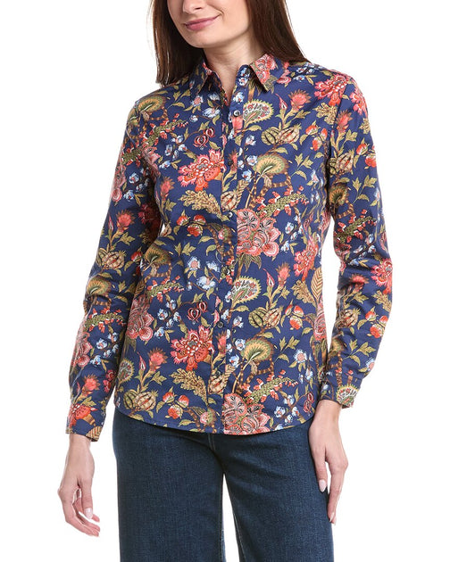 J.McLaughlin Lois Blouse Blue Medium 2