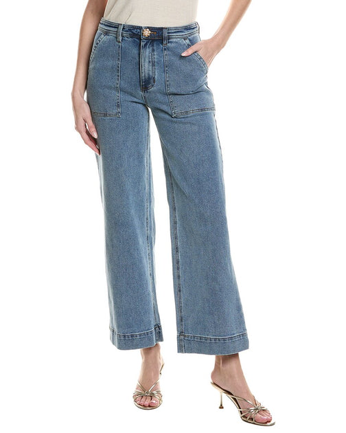 CeCe Wide-Leg Denim Pant Blue US 10 2