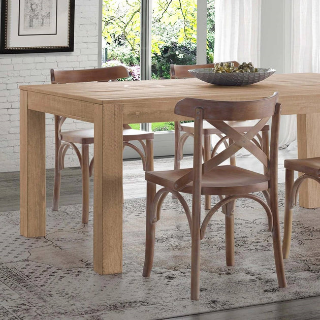 Hivvago Dining Table Rustic Brown 5