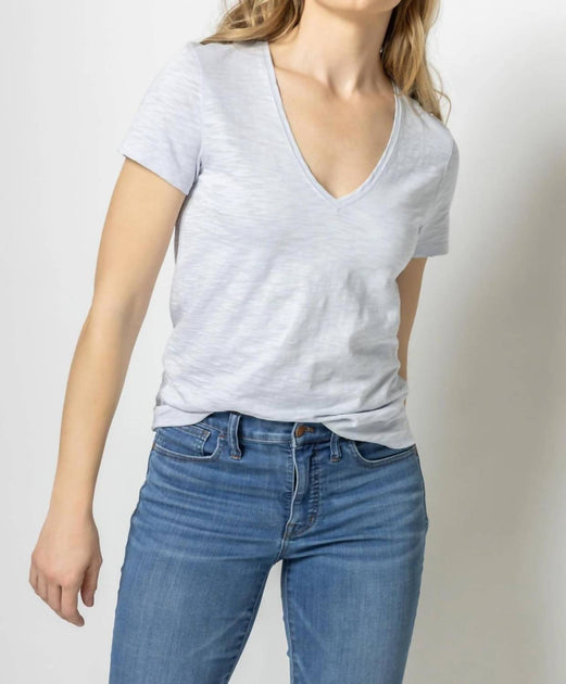 Lilla P V-Neck Tee White Small 3
