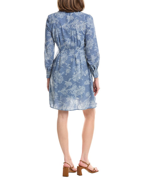 Julia Jordan Faux Denim Mini Shirtdress Blue US 4 3