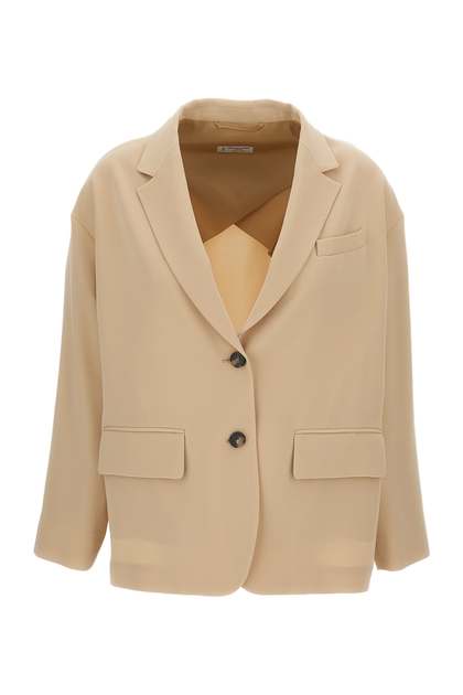 Alberto Biani Single Breasted Blazer Beige EU 40 2