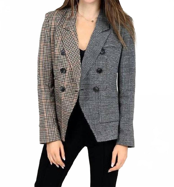 RD International Mix Media Double Breasted Blazer Grey Medium 2