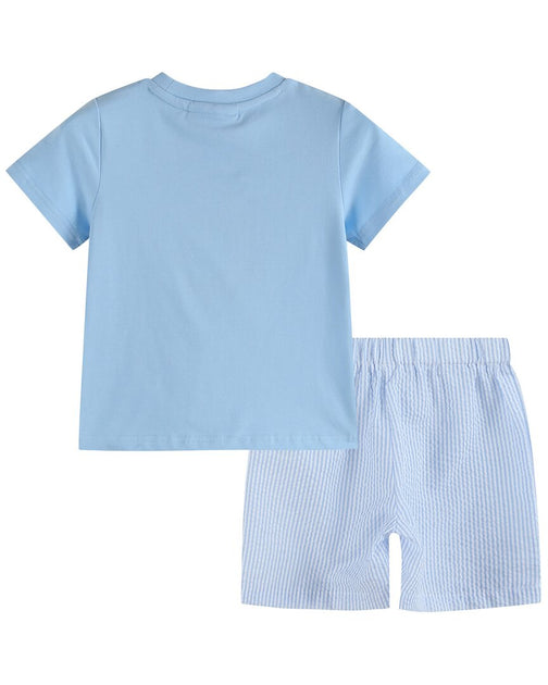 Lil Cactus Train T-Shirt & Short Set Blue US 4T 3