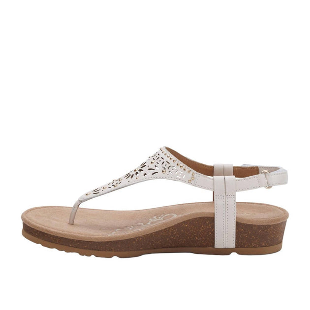 Aetrex Evelyn Thong Sandal White US 7.5 4