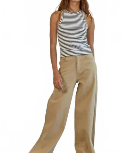 By Together Wide Leg Jeans Brown Small 3