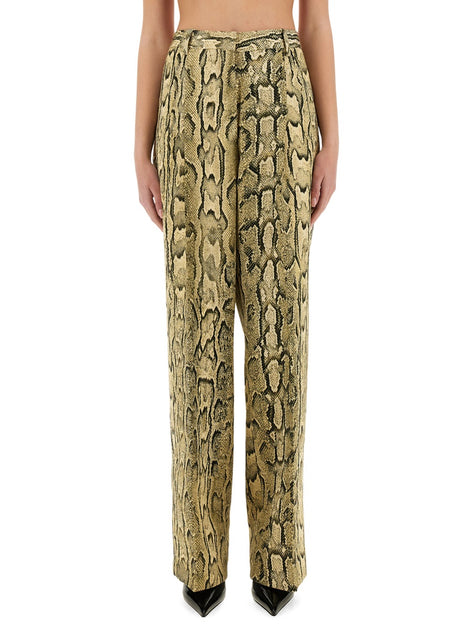 Dries Van Noten Strukturierte Jacquard-Hose mit weiter Passform Grün 2