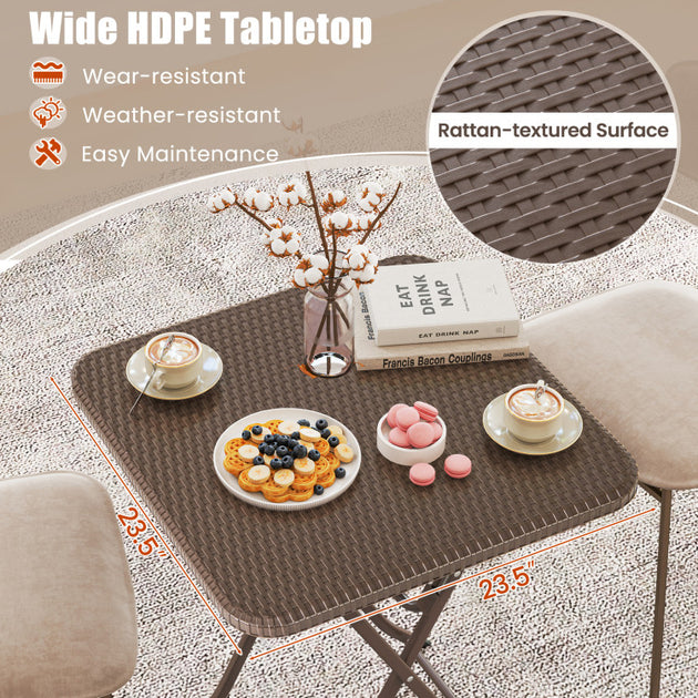 Hivvago Folding Picnic Table Coffee 4