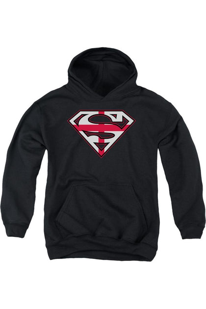 Gildan Superman Shield Kapuzenpulli Schwarz Large 2