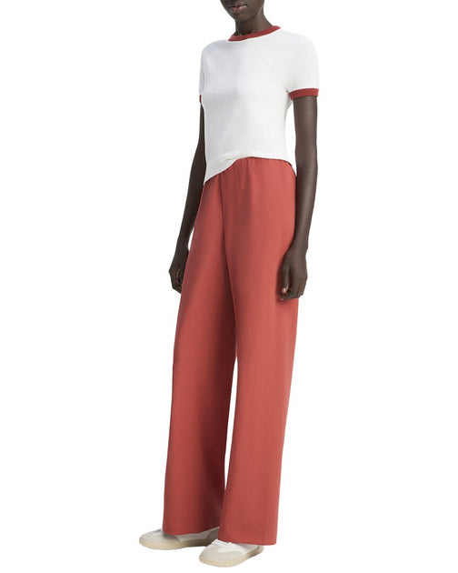 Vince High Waist Bias Pant Red XLarge 4