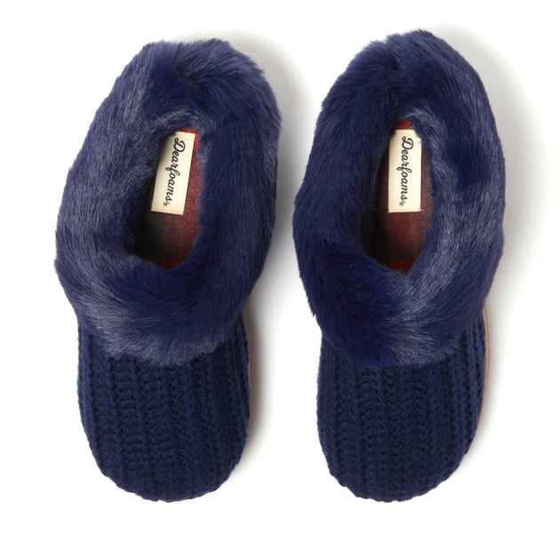 Dearfoams Hannah Knit Clog Slipper Multi Small 5
