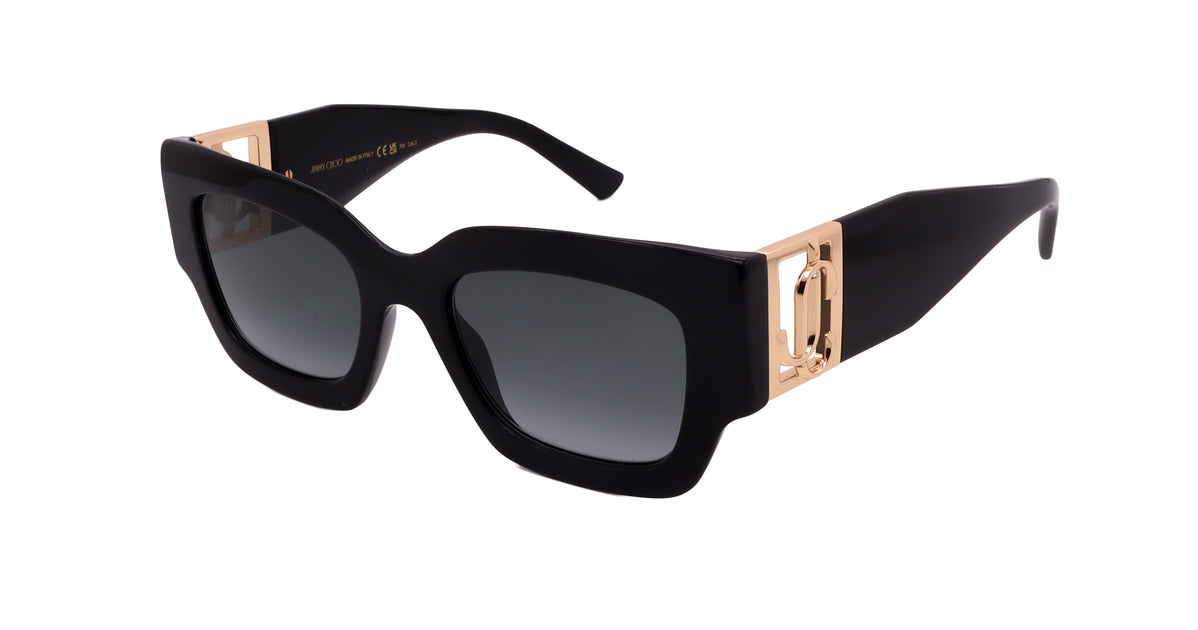 Jimmy Choo Nena 8079O Rectangular Sunglasses Black/Gold 51mm 3