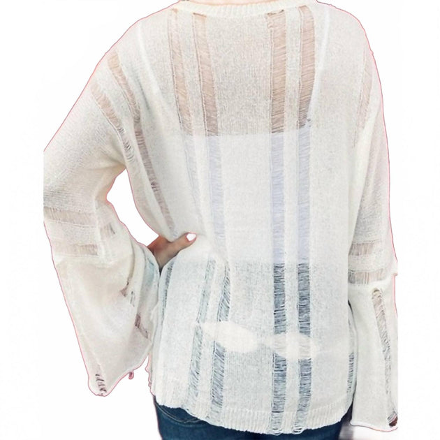 And The Why Lightweight Knit Top Beige Small/Medium 3