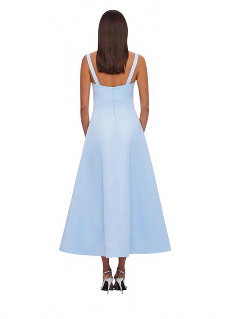leo lin odette midi dress in sky blue LEO LIN Odette Midi Dress In Sky Blue