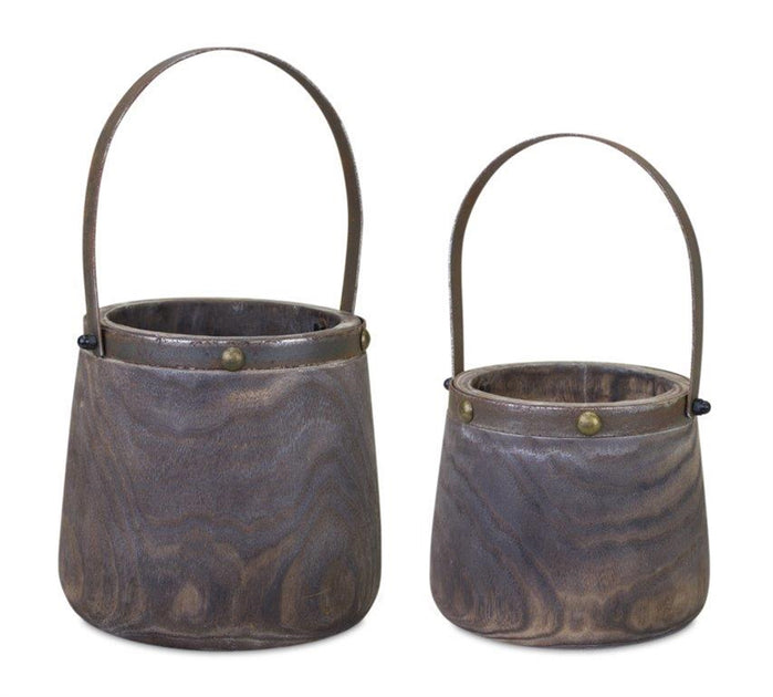 Hivvago Pail Set of 2 Brown 3