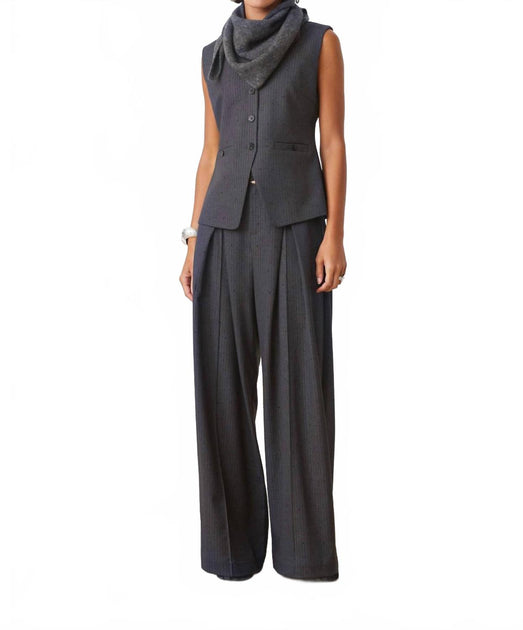 Suncoo Pinstripe Vest Grey XL 2