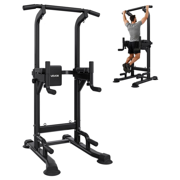 VVOR Pull Up Bar Dip Station Black 3