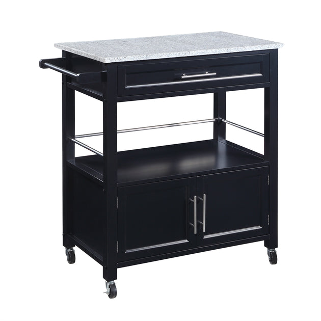 Linon Cameron Kitchen Cart Black 2