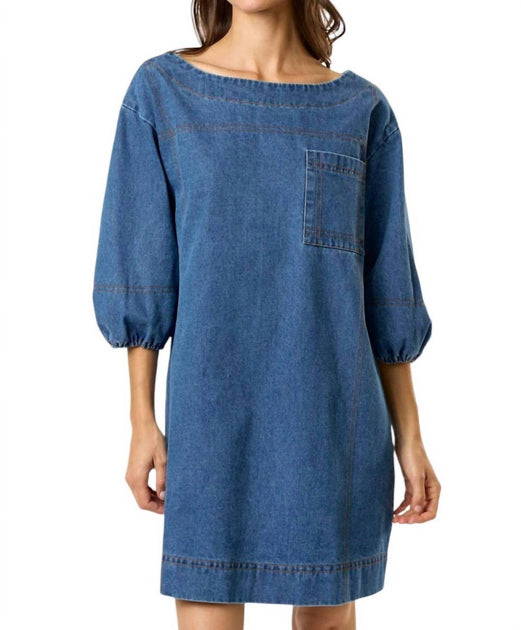 lalavon Denim Mini Dress Blue Small 2