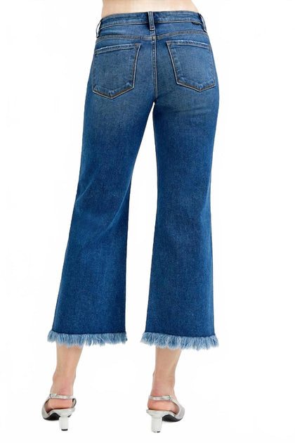 RISEN Crop Wide Leg Jeans Blue 26 4