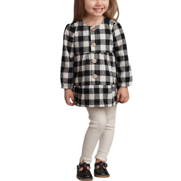Ensemble Tunique Buffalo Check et Legging pour Fille 2