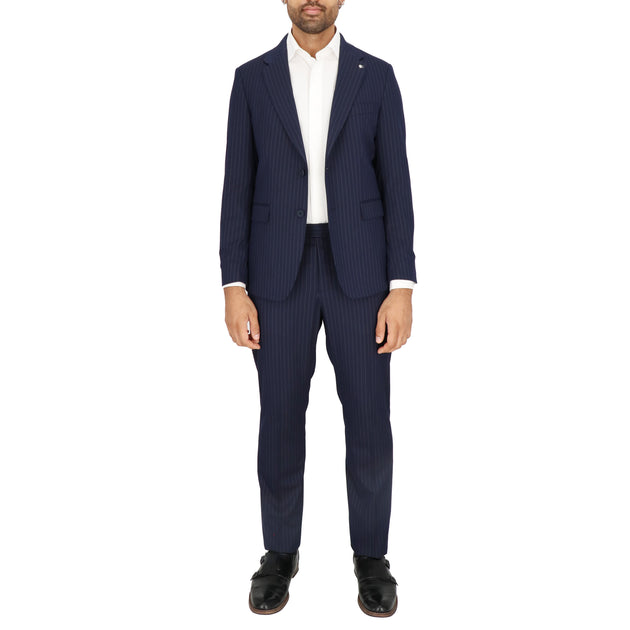Scotch & Soda Stripe Suit Blue US 42 Long 2