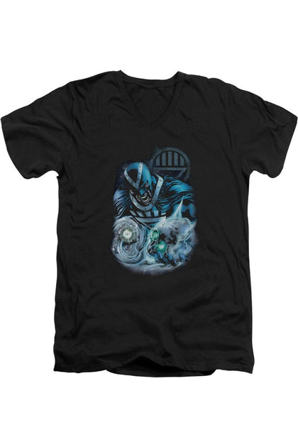 Gildan Green Lantern Blackhand V-Neck T-Shirt Black Small 2