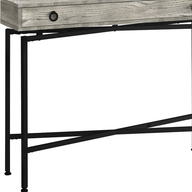 Hivvago 43" Console Table Gray/Black 4