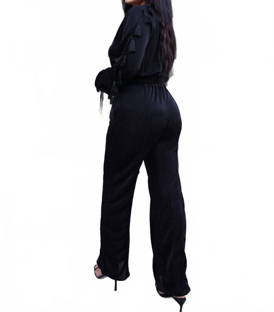 Koy & Victoria Vix Ankle Tie Pants Black Small/Medium 3