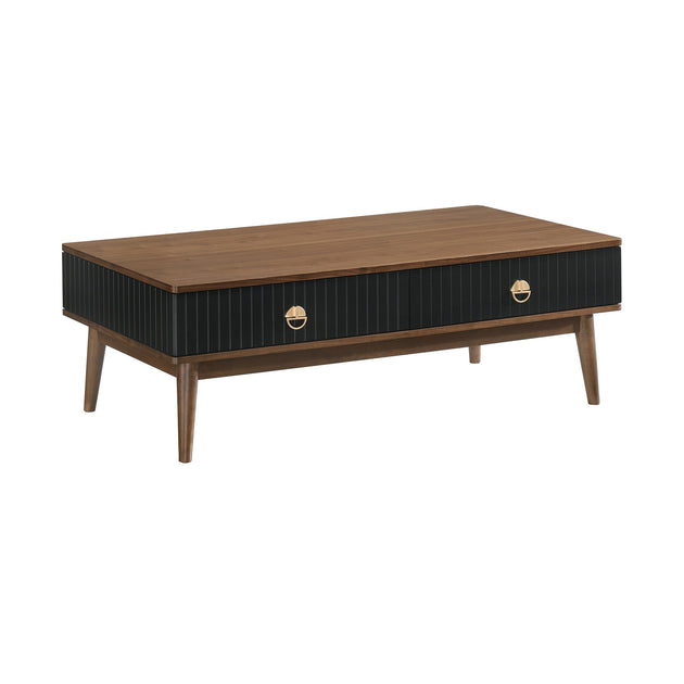 Hivvago 47-inch Rectangular Coffee Table Brown 4