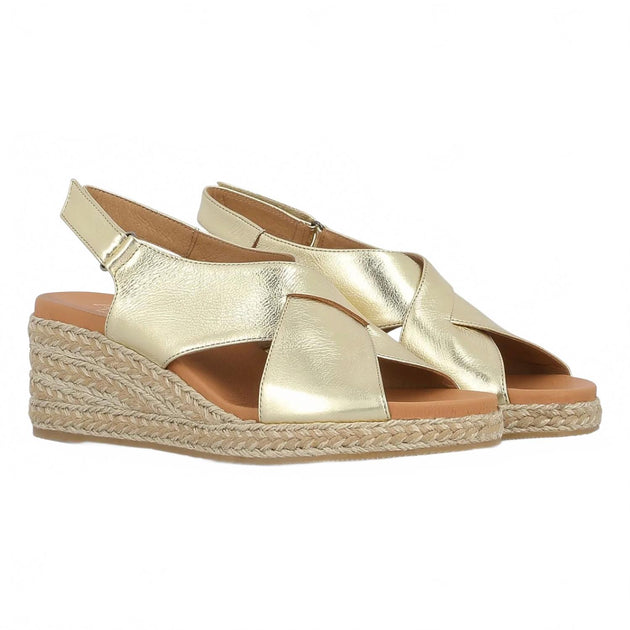 Pinaz 6105 Wedge Sandals Gold EU 39 3