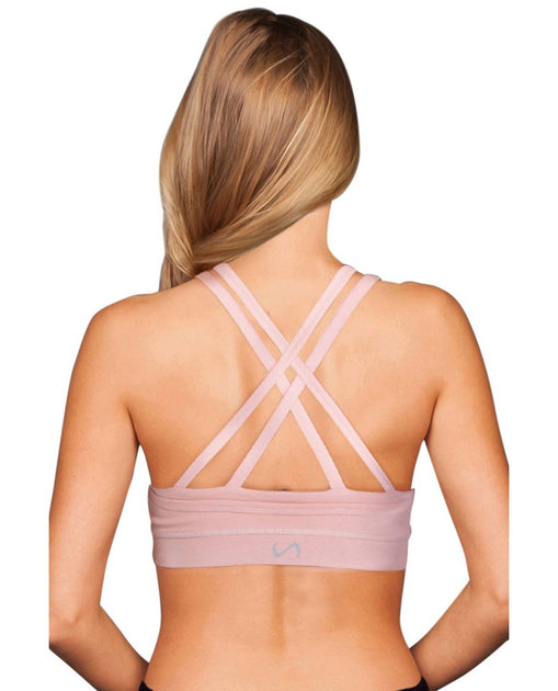 TLF Apparel Mesh Overlay Vice Low Impact Sports Bra Pink Small 3
