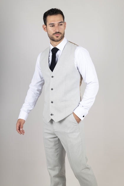 James Darby Miller Check Waistcoat Grey US 36 4