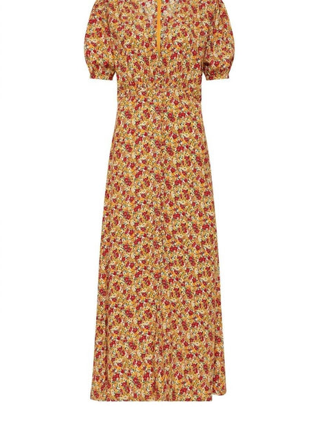 faithfull the brand bellavista midi dress FAITHFULL THE BRAND Bellavista Midi Dress In La Gomera Floral Print