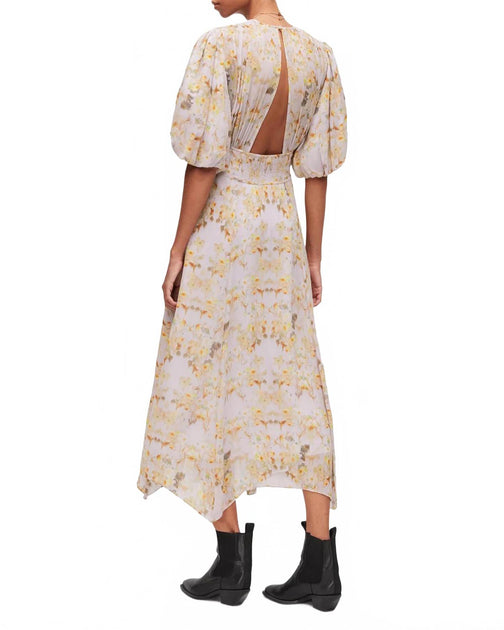 AllSaints Aspen Momo Midikleid Beige US 2 3