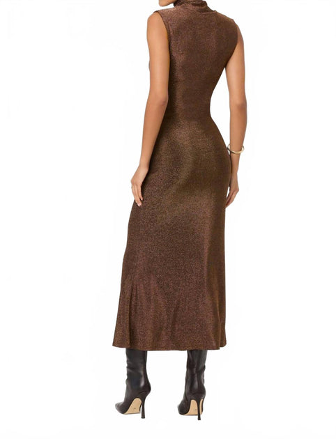 ASTR Riana Maxi Dress Brown Small 3