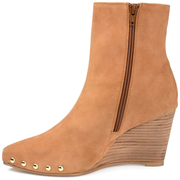 Journee Signature Reeya Wedge Ankle Booties Green US 8.5 3