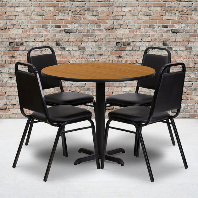 Flash Furniture 36" Bar Table Set Black 3