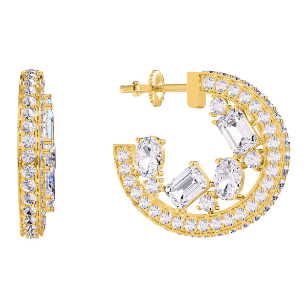 Diamond2Deal Hoop Earrings Yellow Gold 2
