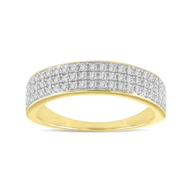 LuvMyJewelry Trium Unisex Diamond Band Ring Silver US 6 3