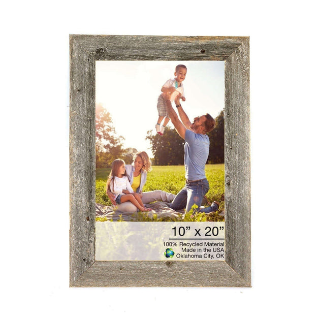 Hivvago Rustic Farmhouse Wood Frame Dark Gray 2