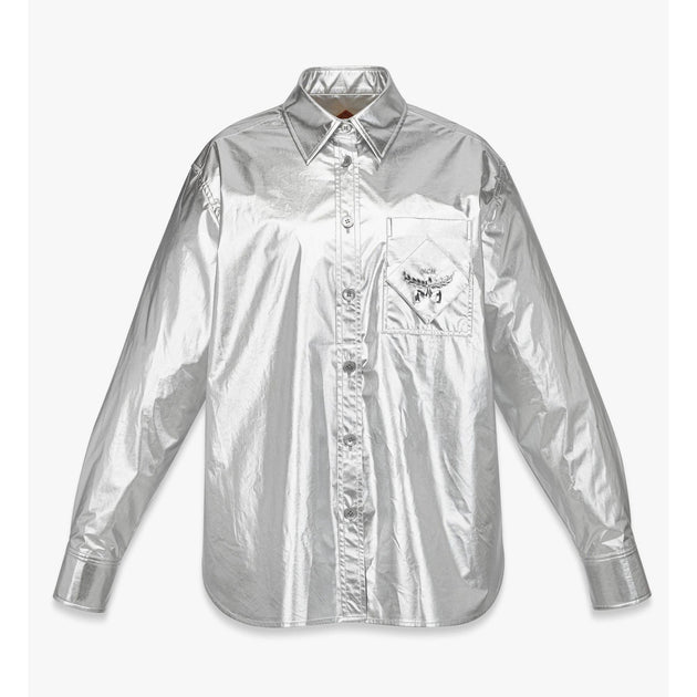 MCM Metallic Nylon Shirt Silver EU 40 2