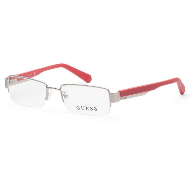 Guess Herren 55 mm Silber Rote Optische Brille 3