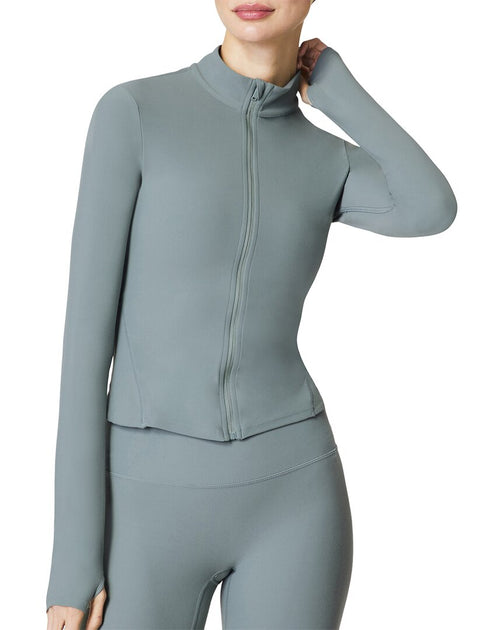 SPANX Full Zip Jacket Green XS 2