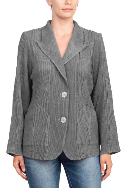 TRUEDAMES Notched Collar Jacket White Large 2