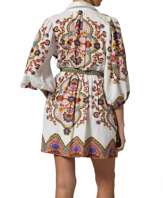 Cleobella Leigh Mini Dress In Ivory Largos